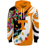 custom tennessee volunteers puzzle pieces orange hoodie best selling