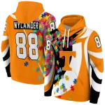 custom tennessee volunteers puzzle pieces orange hoodie best selling