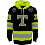 custom tennessee volunteers safety motif black neon green hoodie best selling