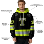 custom tennessee volunteers safety motif black neon green hoodie best selling