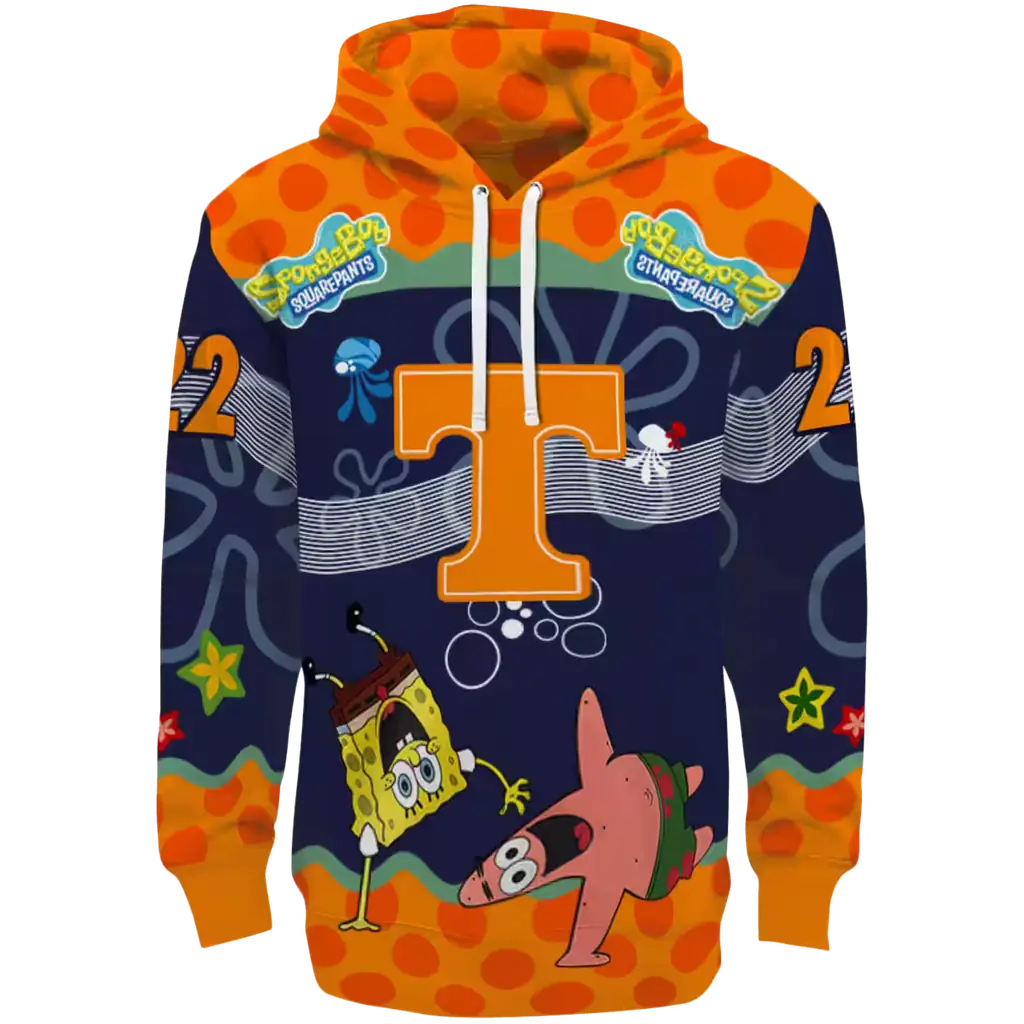 custom tennessee volunteers spongebob patrick star orange navy hoodie best selling custom tennessee volunteers spongebob patrick star orange navy hoodie best selling
