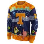 custom tennessee volunteers spongebob patrick star orange navy hoodie best selling