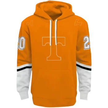 custom tennessee volunteers striped sleeves orange hoodie best selling