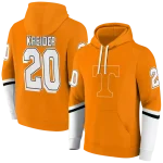 custom tennessee volunteers striped sleeves orange hoodie best selling