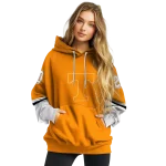 custom tennessee volunteers striped sleeves orange hoodie best selling
