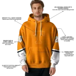 custom tennessee volunteers striped sleeves orange hoodie best selling