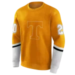 custom tennessee volunteers striped sleeves orange hoodie best selling