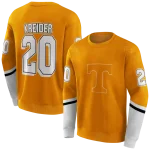 custom tennessee volunteers striped sleeves orange hoodie best selling