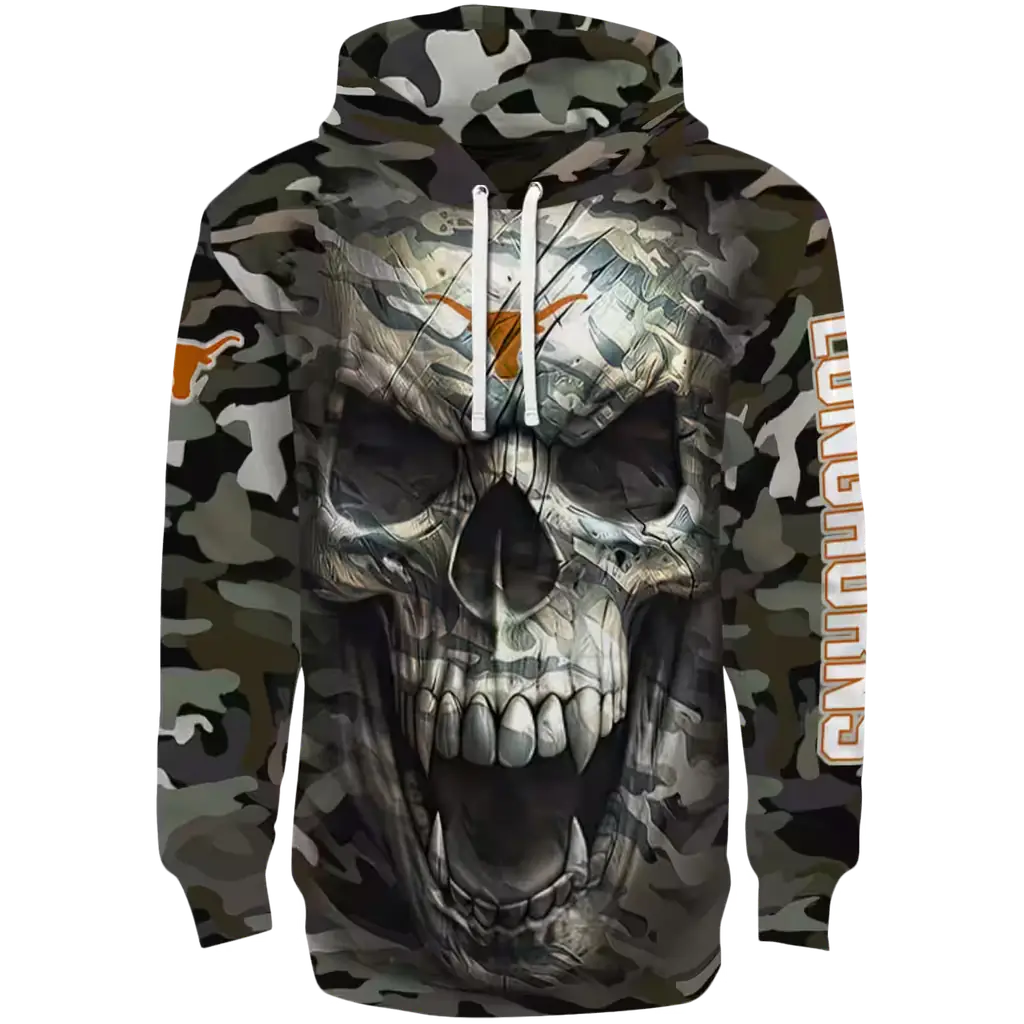 custom texas longhorns camo skull hoodie best selling custom texas longhorns camo skull hoodie best selling