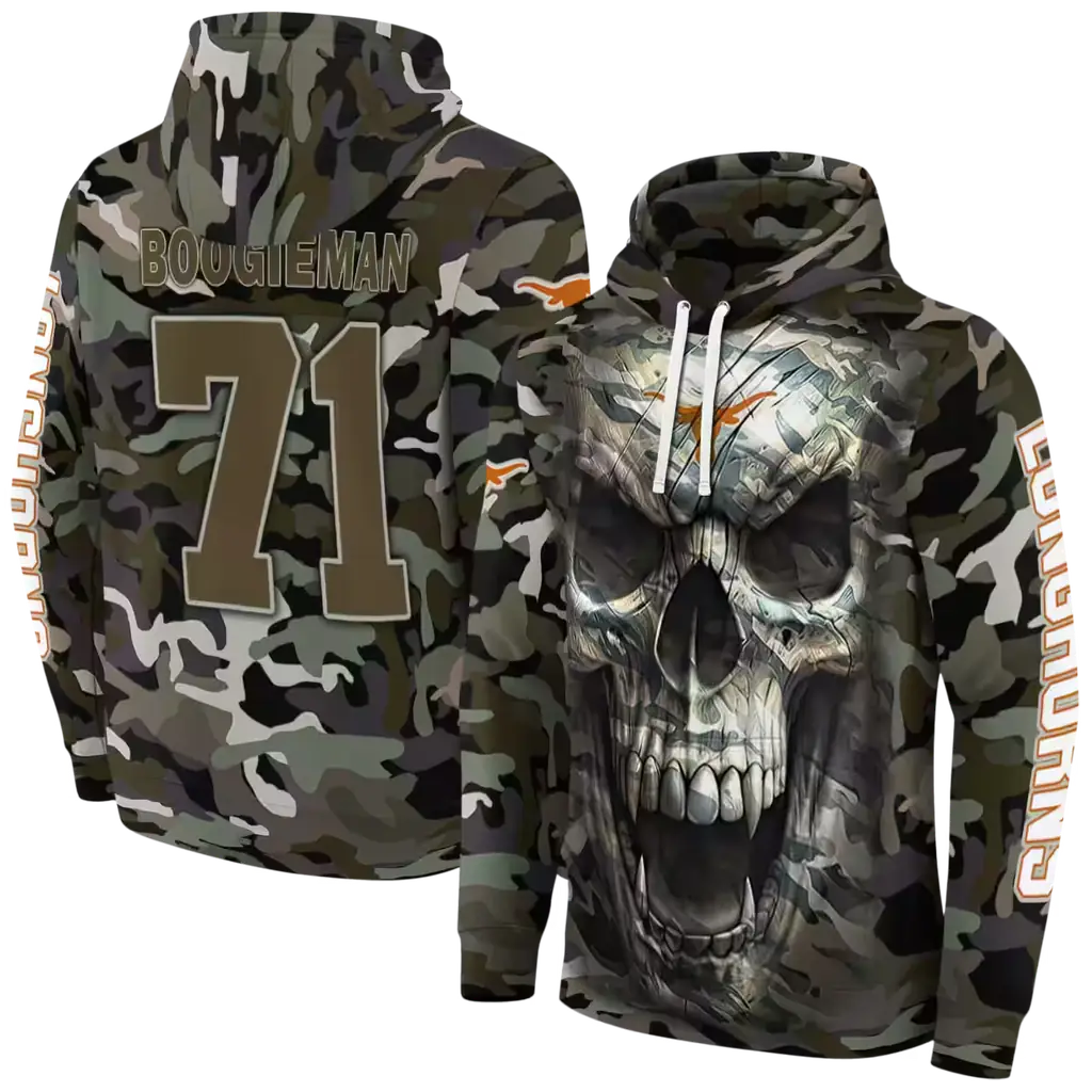 custom texas longhorns camo skull hoodie fashion forward custom texas longhorns camo skull hoodie fashion forward
