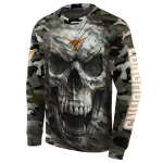 custom texas longhorns camo skull hoodie best selling