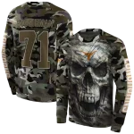custom texas longhorns camo skull hoodie best selling