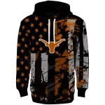 custom texas longhorns distressed flag orange black hoodie best selling