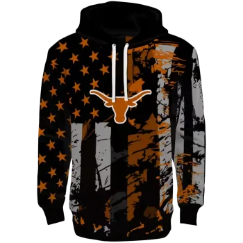 custom texas longhorns distressed flag orange black hoodie best selling