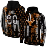 custom texas longhorns distressed flag orange black hoodie best selling