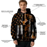 custom texas longhorns distressed flag orange black hoodie best selling