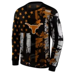 custom texas longhorns distressed flag orange black hoodie best selling