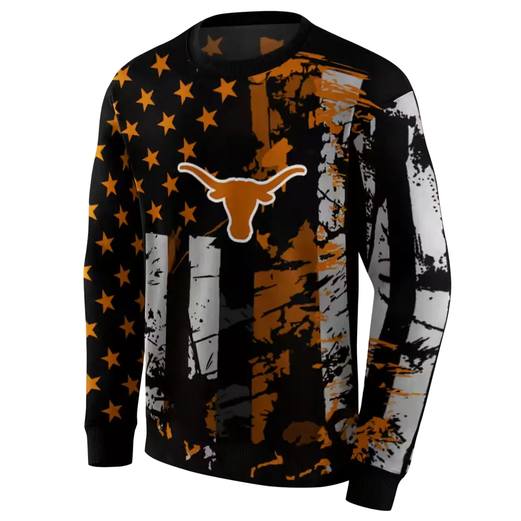 custom texas longhorns distressed flag orange black hoodie new arrival custom texas longhorns distressed flag orange black hoodie new arrival