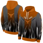 custom texas longhorns flame design orange hoodie best selling