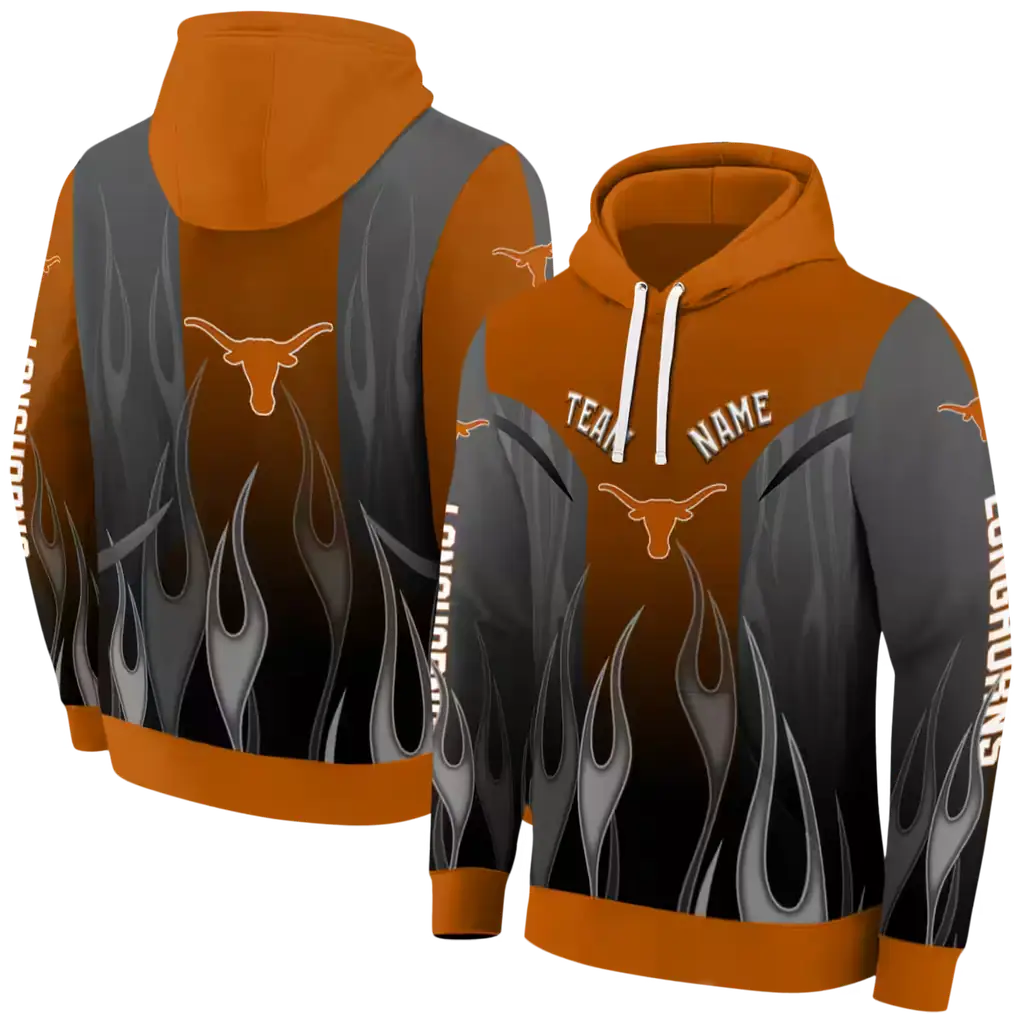 custom texas longhorns flame design orange hoodie fashion forward custom texas longhorns flame design orange hoodie fashion forward
