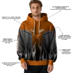 custom texas longhorns flame design orange hoodie best selling