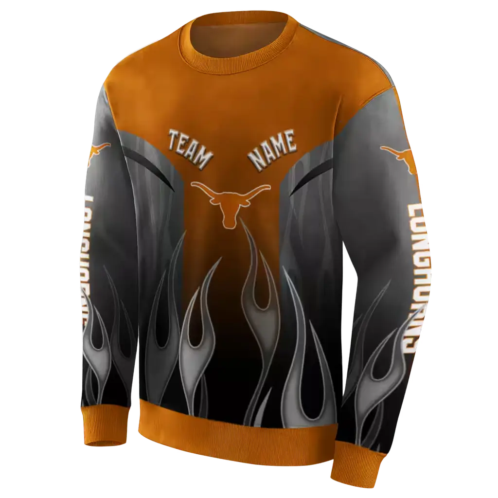 custom texas longhorns flame design orange hoodie new arrival custom texas longhorns flame design orange hoodie new arrival