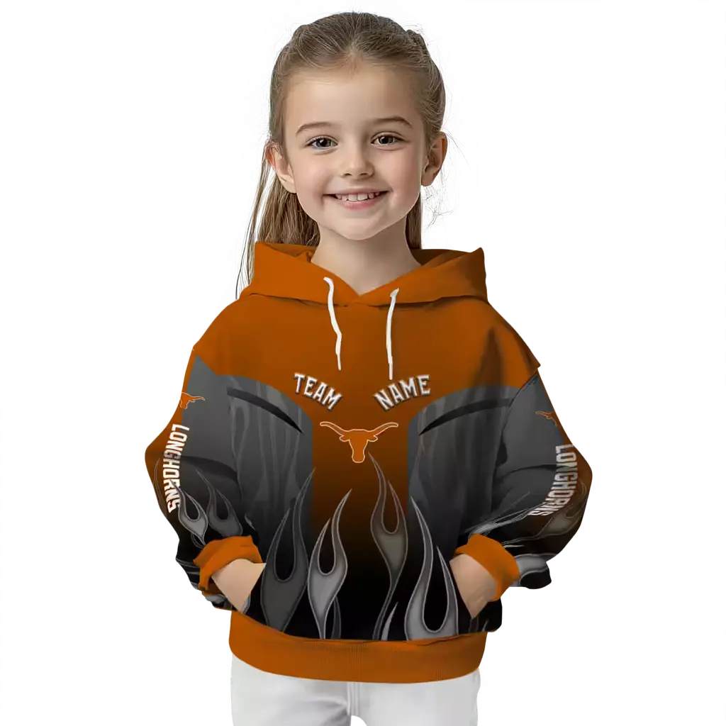 custom texas longhorns flame design orange hoodie top rated custom texas longhorns flame design orange hoodie top rated