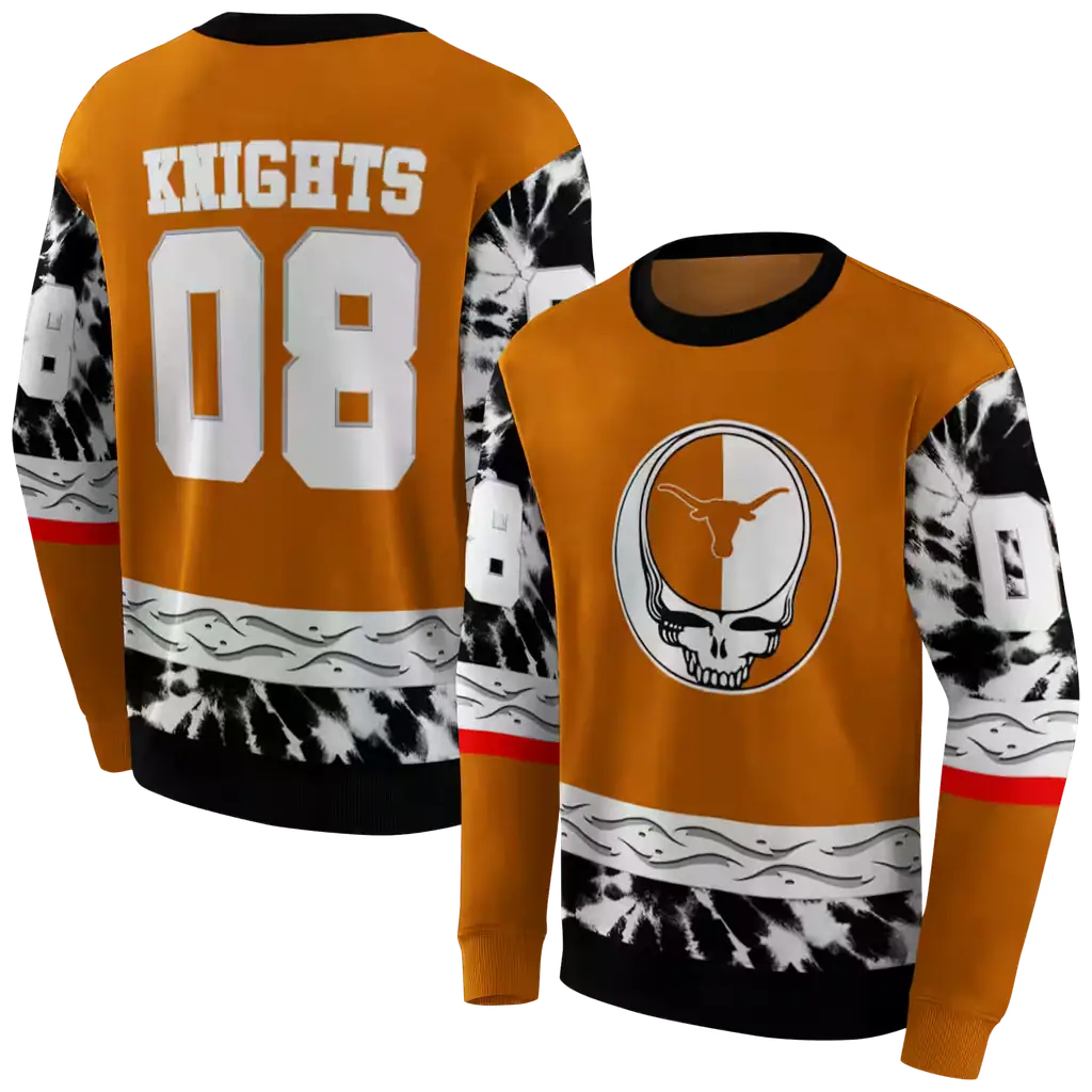 custom texas longhorns grateful vibes orange hoodie premium grade custom texas longhorns grateful vibes orange hoodie premium grade