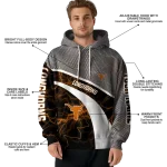 custom texas longhorns hexagonal mesh orange black gray hoodie best selling