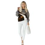 custom texas longhorns hexagonal mesh orange black gray hoodie best selling