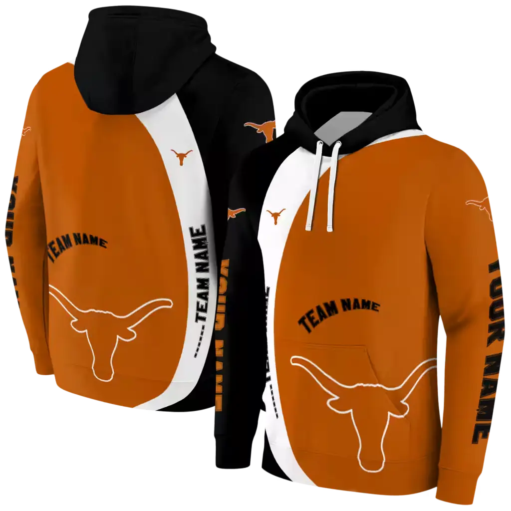 custom texas longhorns minimalist design orange black hoodie fashion forward custom texas longhorns minimalist design orange black hoodie fashion forward