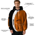 custom texas longhorns minimalist design orange black hoodie best selling