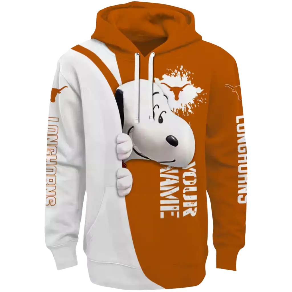 custom texas longhorns peeking snoopy orange hoodie best selling custom texas longhorns peeking snoopy orange hoodie best selling