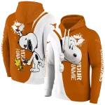 custom texas longhorns peeking snoopy orange hoodie best selling