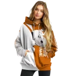 custom texas longhorns peeking snoopy orange hoodie best selling