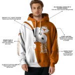 custom texas longhorns peeking snoopy orange hoodie best selling