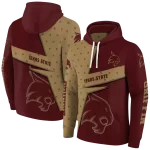 custom texas state bobcats abstract shape maroon hoodie best selling