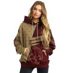 custom texas state bobcats abstract shape maroon hoodie best selling