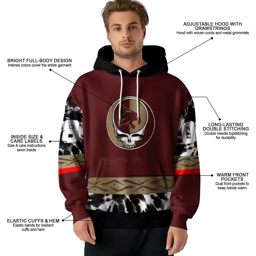 custom texas state bobcats grateful vibes maroon hoodie latest model custom texas state bobcats grateful vibes maroon hoodie latest model