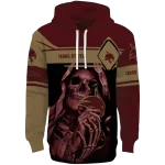 custom texas state bobcats grim reaper maroon black hoodie best selling