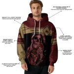 custom texas state bobcats grim reaper maroon black hoodie best selling