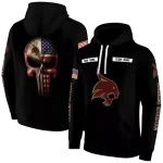 custom texas state bobcats punisher skull black hoodie best selling