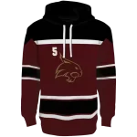 custom texas state bobcats striped pattern maroon hoodie best selling
