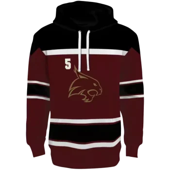 custom texas state bobcats striped pattern maroon hoodie best selling