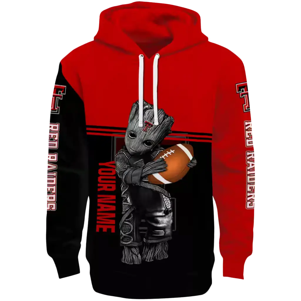 custom texas tech red raiders baby groot red black hoodie best selling custom texas tech red raiders baby groot red black hoodie best selling