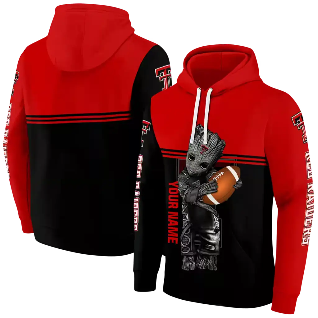 custom texas tech red raiders baby groot red black hoodie fashion forward custom texas tech red raiders baby groot red black hoodie fashion forward