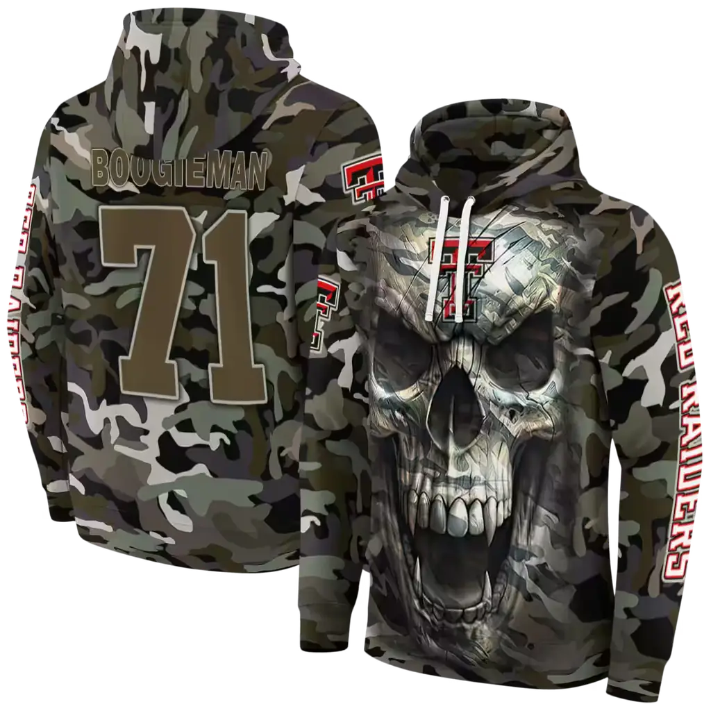 custom texas tech red raiders camo skull hoodie fashion forward custom texas tech red raiders camo skull hoodie fashion forward