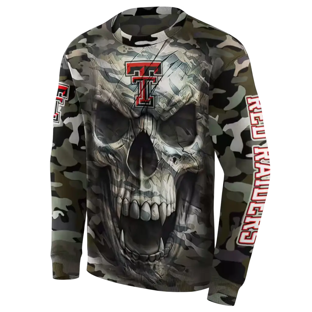 custom texas tech red raiders camo skull hoodie new arrival custom texas tech red raiders camo skull hoodie new arrival