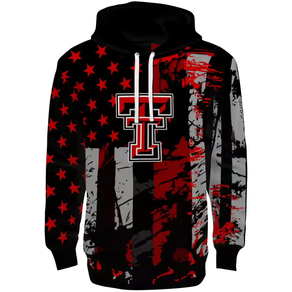custom texas tech red raiders distressed flag red black hoodie best selling custom texas tech red raiders distressed flag red black hoodie best selling