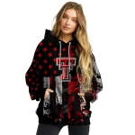 custom texas tech red raiders distressed flag red black hoodie best selling